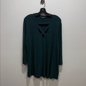 Papermoon Deep Dark Green Long Sleeve Tunic